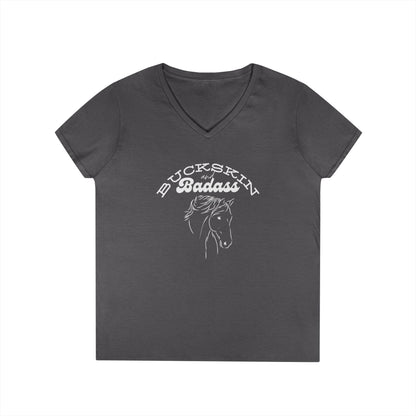 Buckskin badass-Ladies' V-Neck T-Shirt