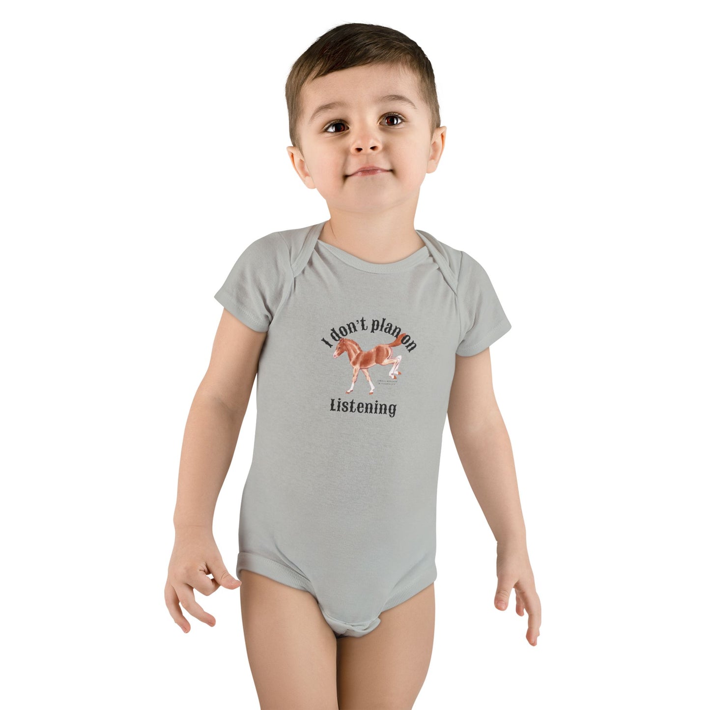 Don’t plan on listening-Baby Short Sleeve Onesie®