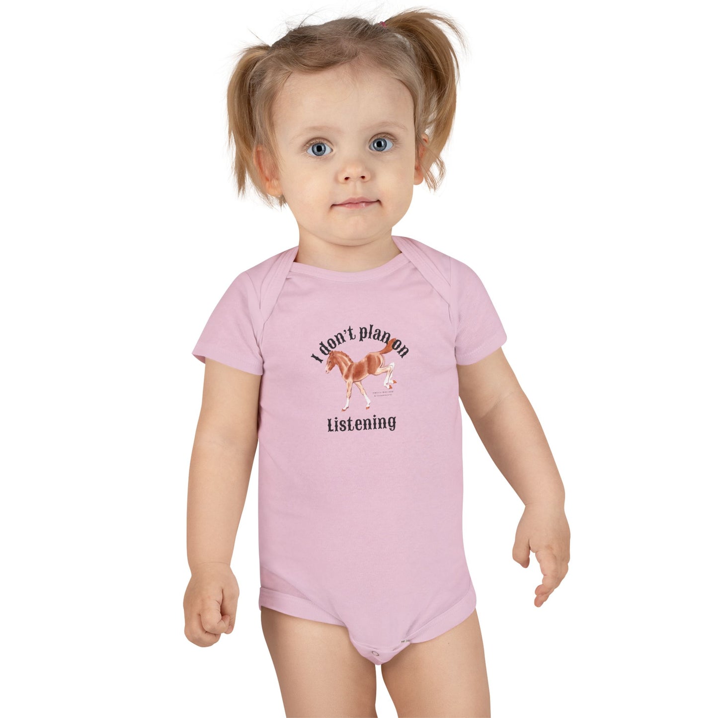 Don’t plan on listening-Baby Short Sleeve Onesie®