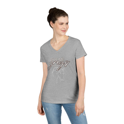 Give me greys-Ladies' V-Neck T-Shirt