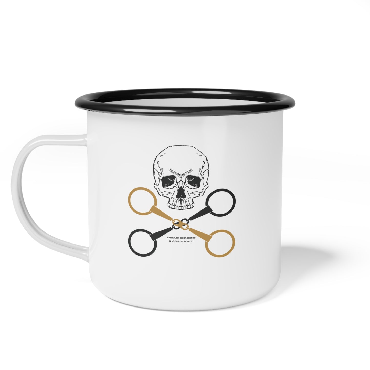 Skull and crossbits-Enamel Camp Cup