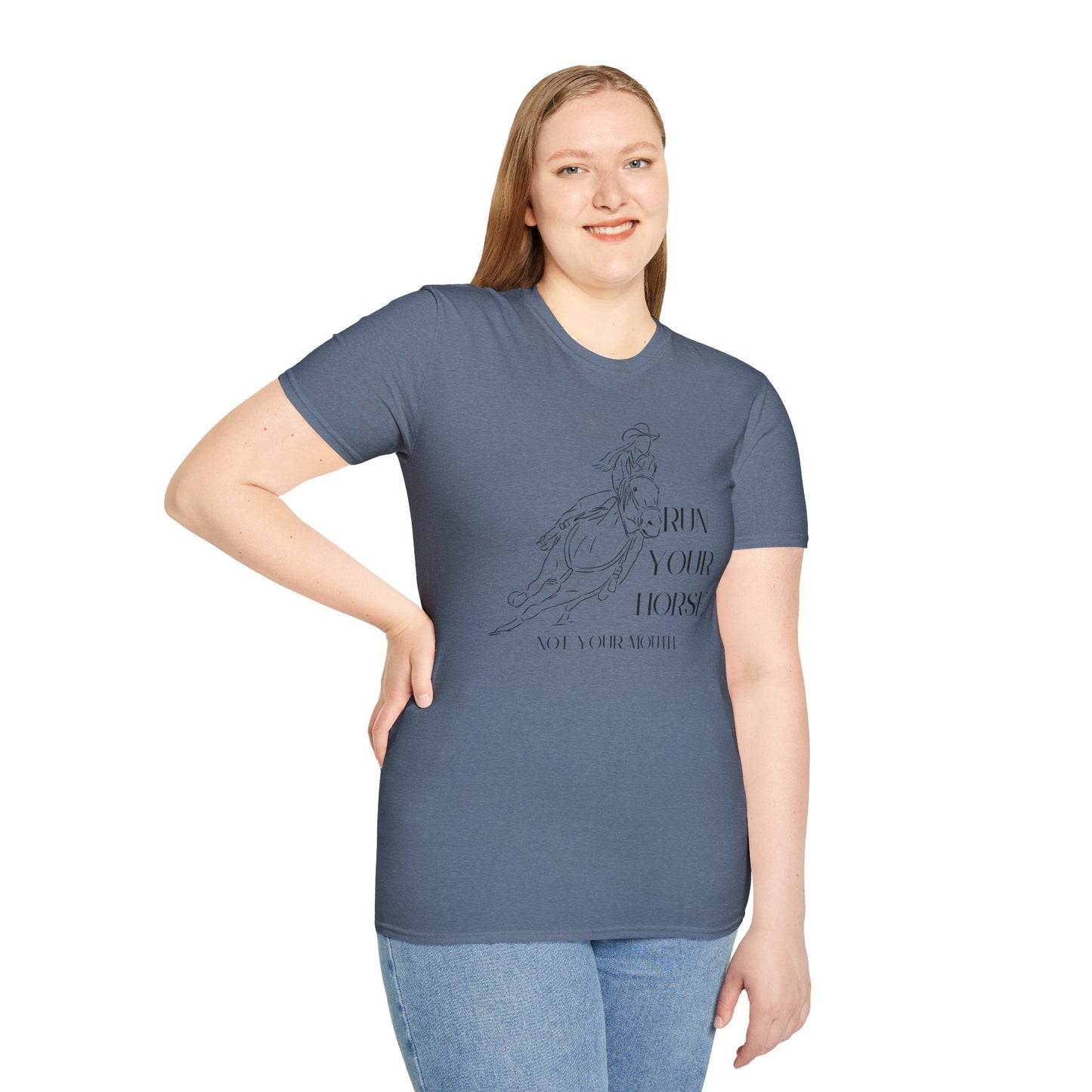 Run your horse-Unisex Softstyle T-Shirt