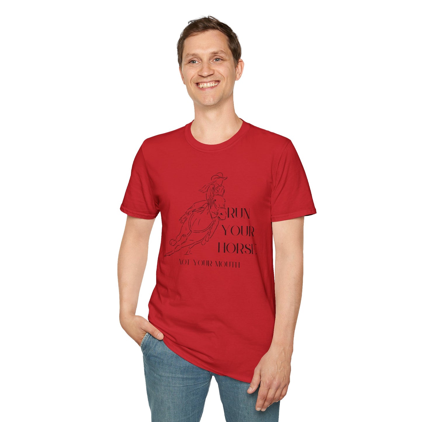 Run your horse-Unisex Softstyle T-Shirt