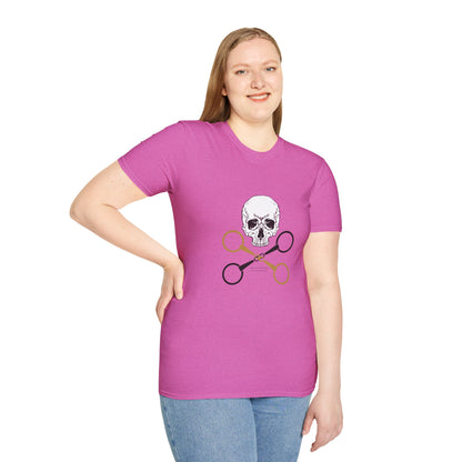 Skull and crossbits-Unisex Softstyle T-Shirt