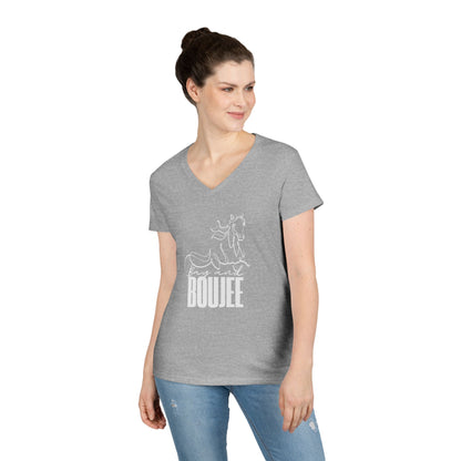 Bay and boujee-Ladies' V-Neck T-Shirt