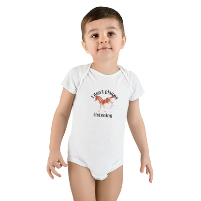 Don’t plan on listening-Baby Short Sleeve Onesie®