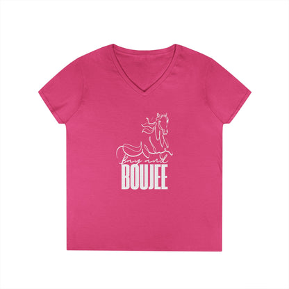 Bay and boujee-Ladies' V-Neck T-Shirt