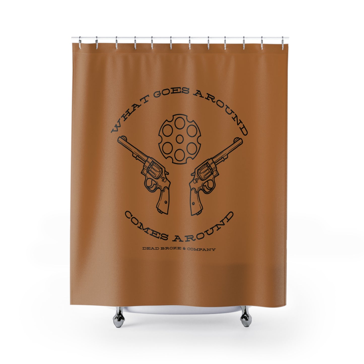 What goes around-Shower Curtain