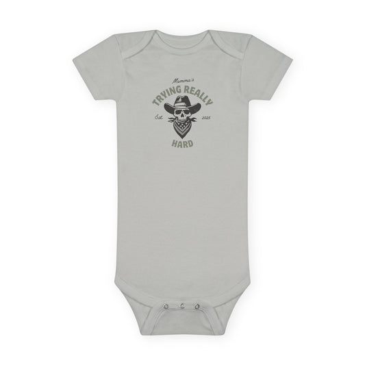 Mommas trying est 2025-Baby Short Sleeve Onesie®