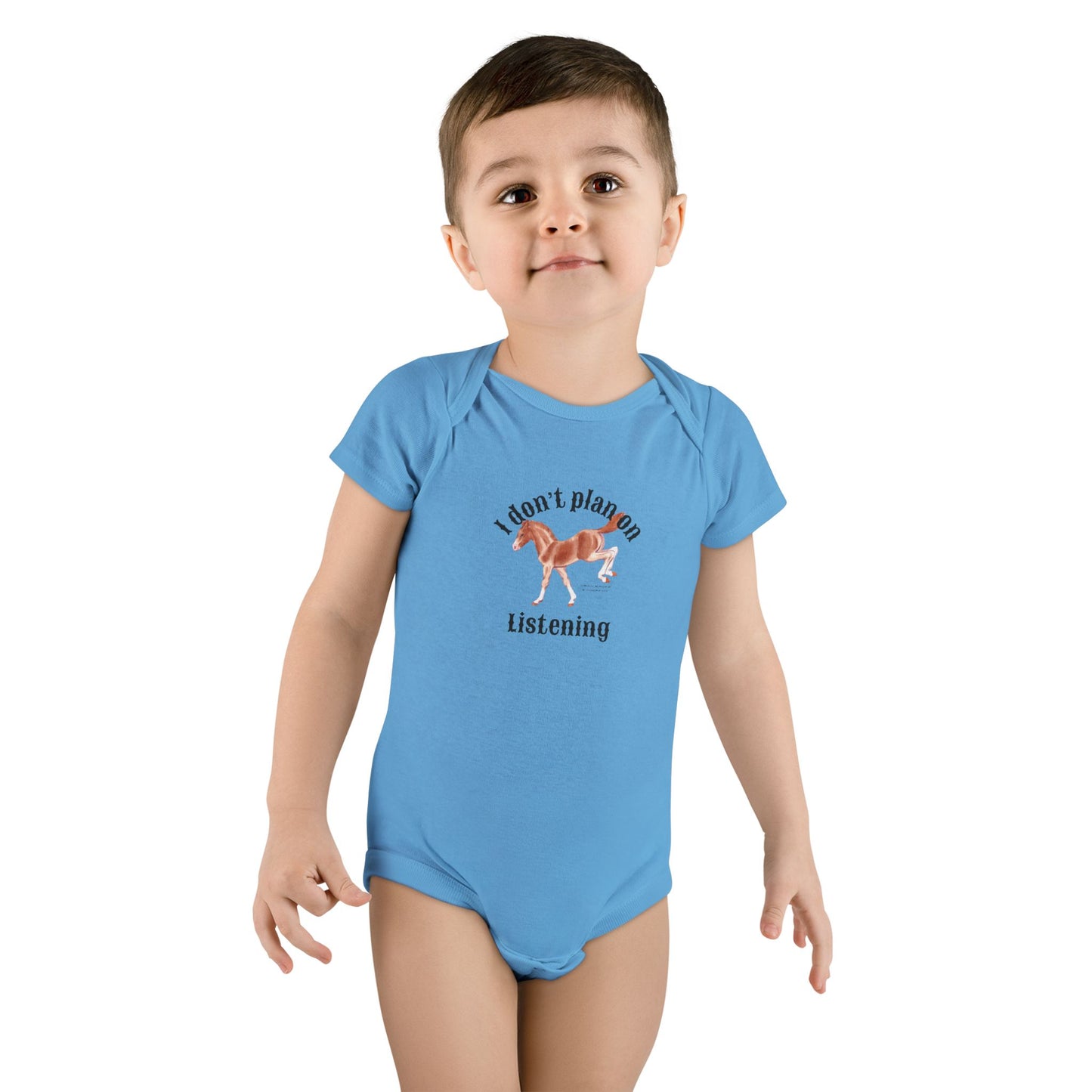 Don’t plan on listening-Baby Short Sleeve Onesie®