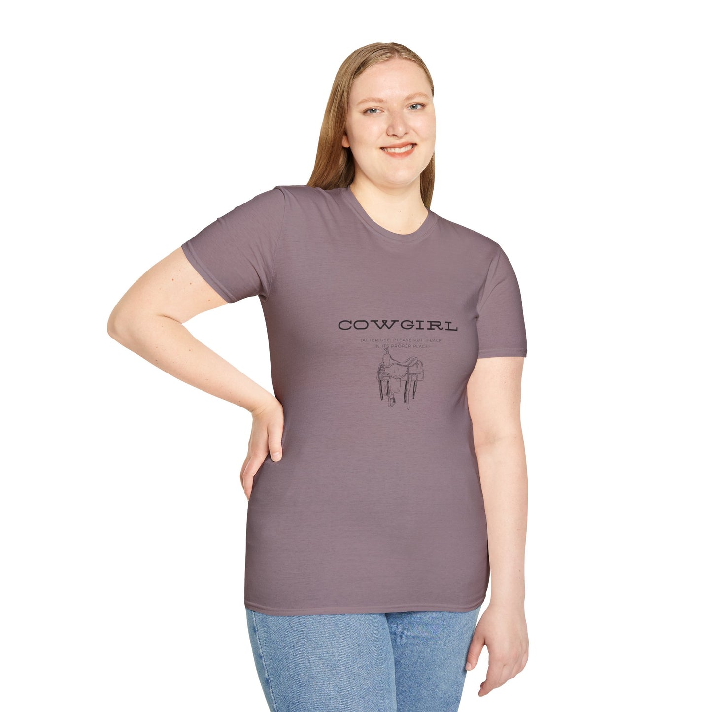 Return cowgirl after use-Unisex Softstyle T-Shirt