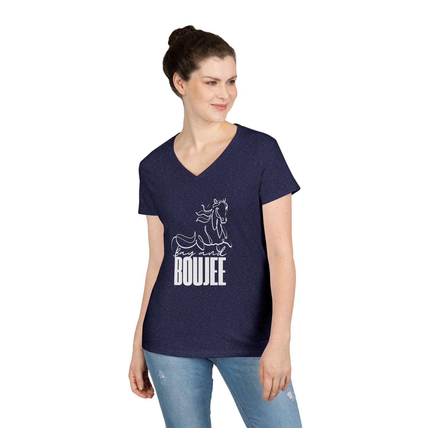 Bay and boujee-Ladies' V-Neck T-Shirt