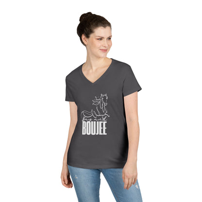 Bay and boujee-Ladies' V-Neck T-Shirt