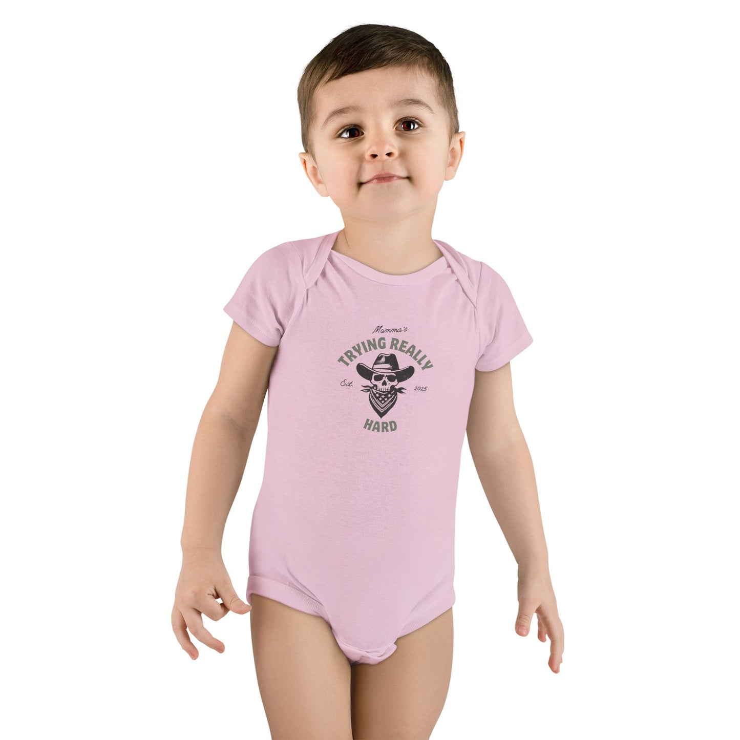 Mommas trying est 2025-Baby Short Sleeve Onesie®