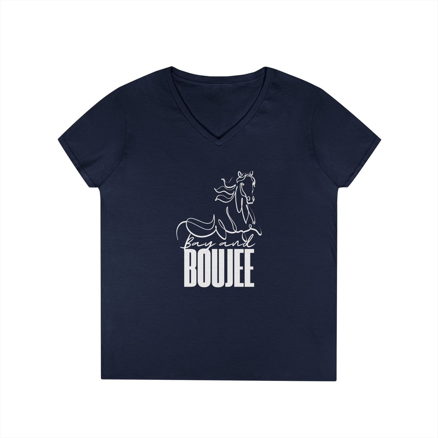 Bay and boujee-Ladies' V-Neck T-Shirt