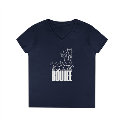 Bay and boujee-Ladies' V-Neck T-Shirt