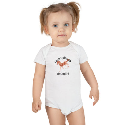 Don’t plan on listening-Baby Short Sleeve Onesie®