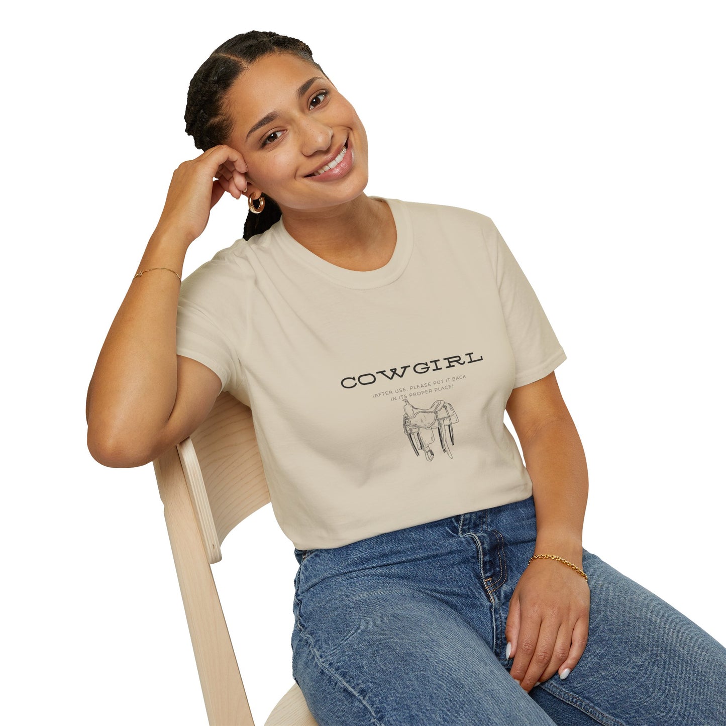 Return cowgirl after use-Unisex Softstyle T-Shirt