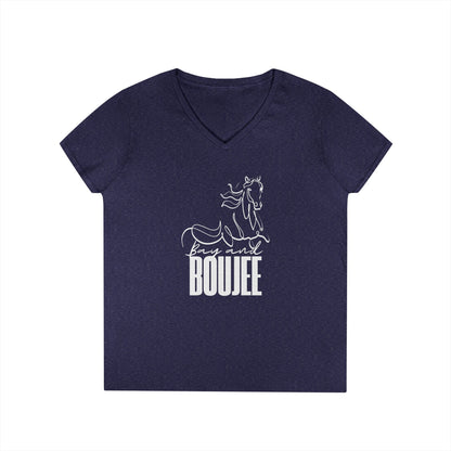 Bay and boujee-Ladies' V-Neck T-Shirt