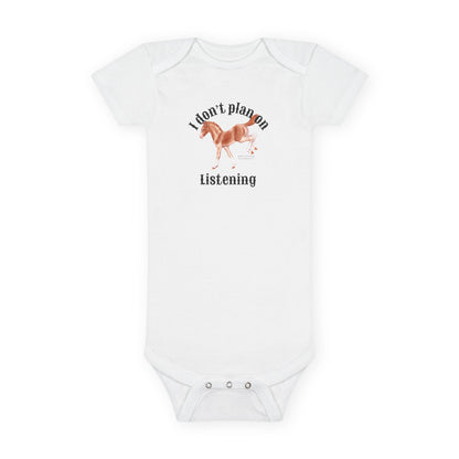 Don’t plan on listening-Baby Short Sleeve Onesie®