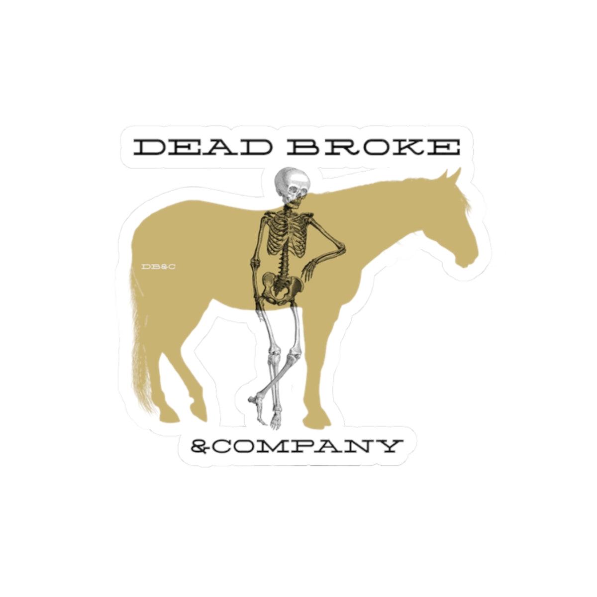 Dead Broke & Company-Kiss-Cut Stickers