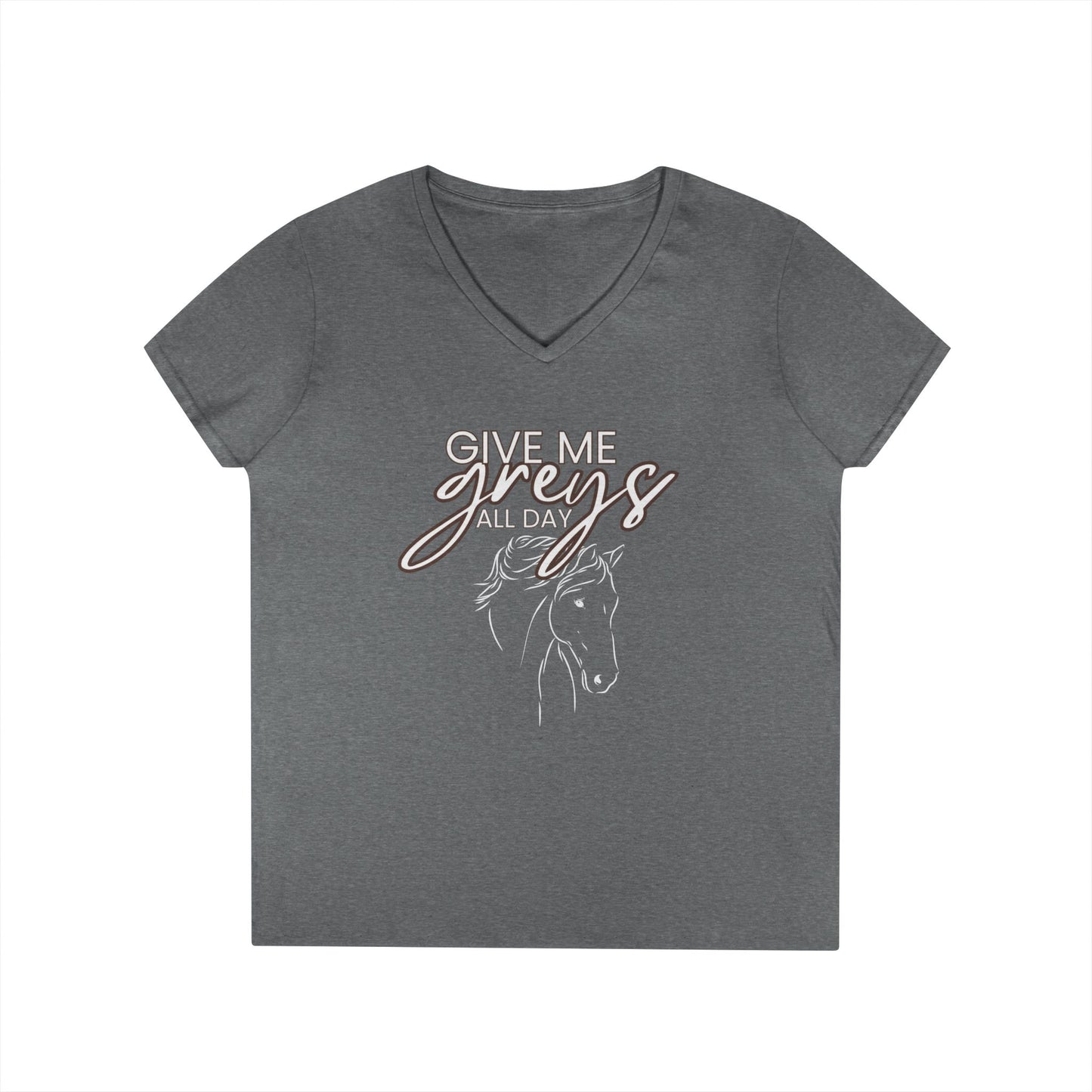 Give me greys-Ladies' V-Neck T-Shirt