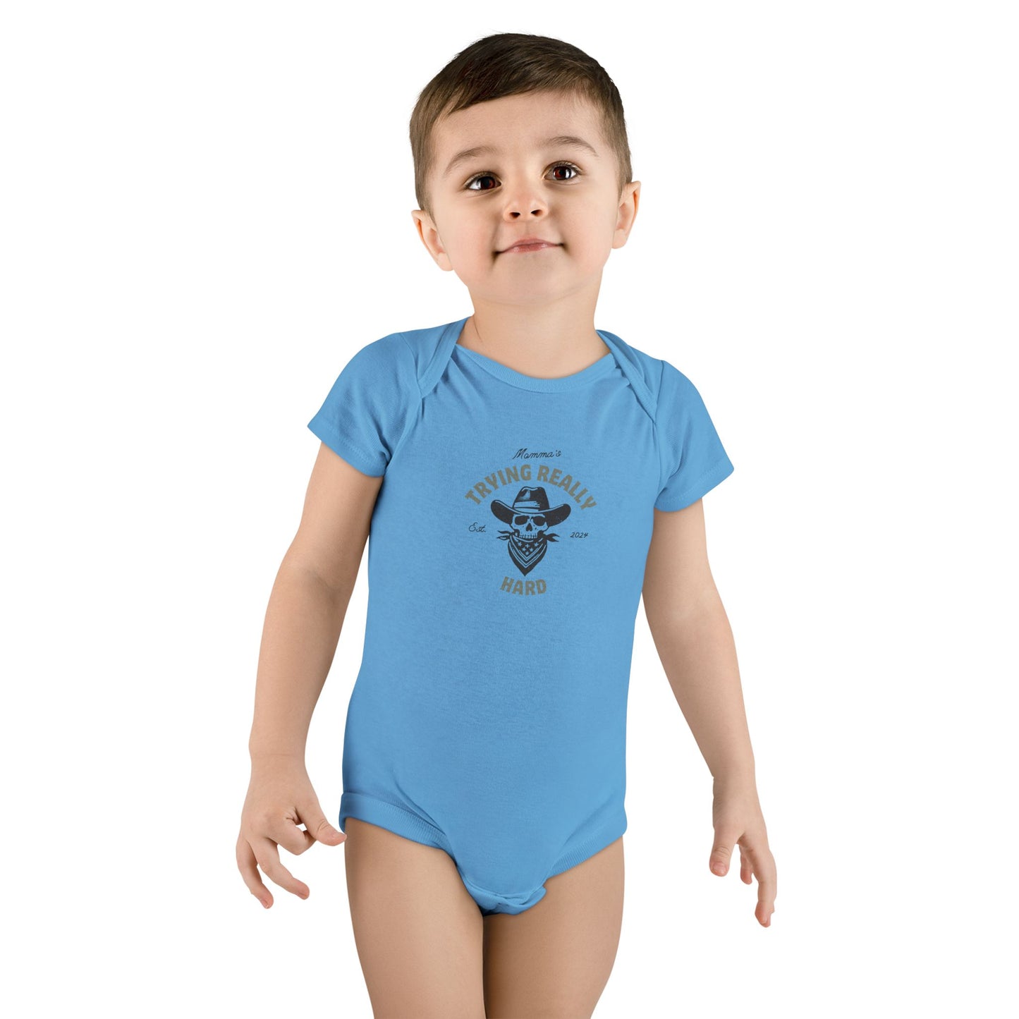 Mommas trying est 2024-Baby Short Sleeve Onesie®