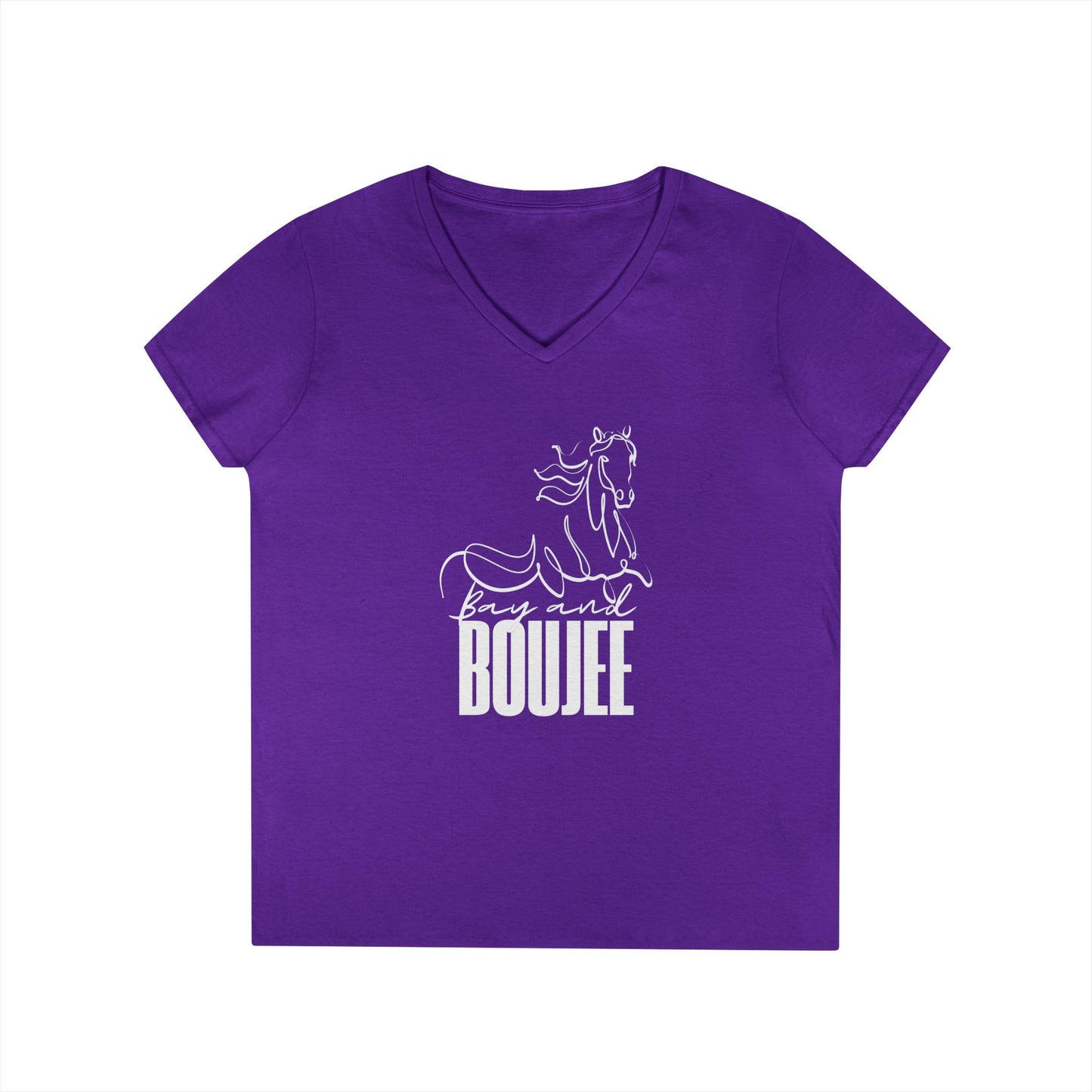 Bay and boujee-Ladies' V-Neck T-Shirt