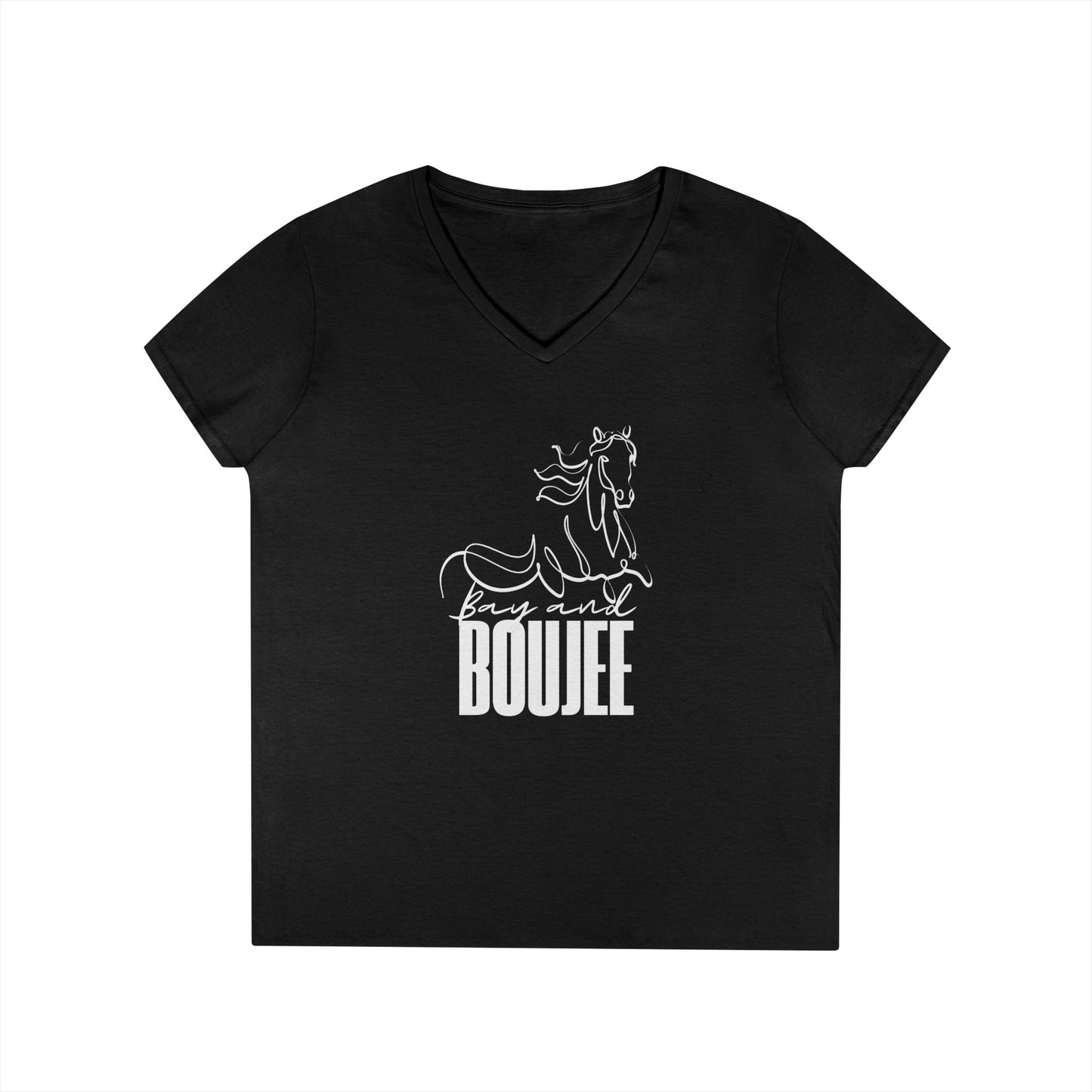 Bay and boujee-Ladies' V-Neck T-Shirt