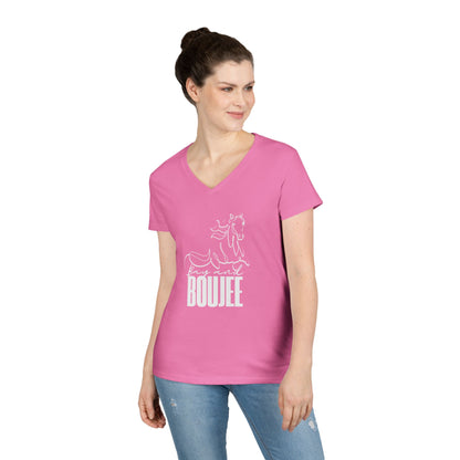 Bay and boujee-Ladies' V-Neck T-Shirt