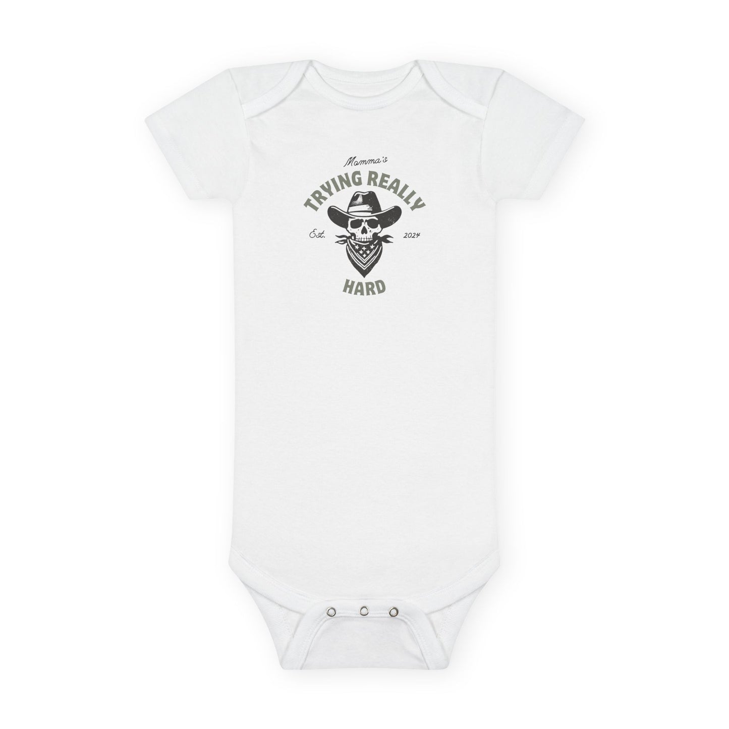 Mommas trying est 2024-Baby Short Sleeve Onesie®