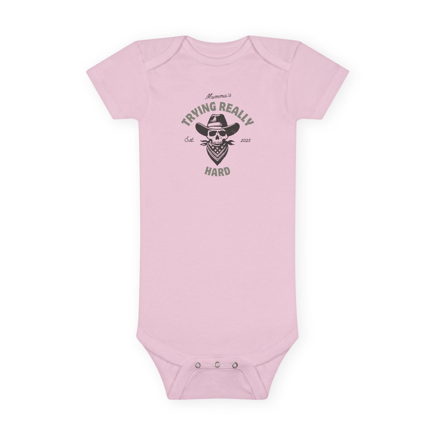 Mommas trying est 2025-Baby Short Sleeve Onesie®