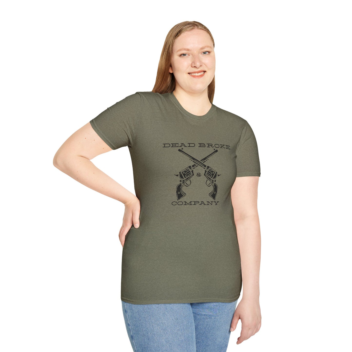 Dead Broke Six Shooters-Unisex Softstyle T-Shirt