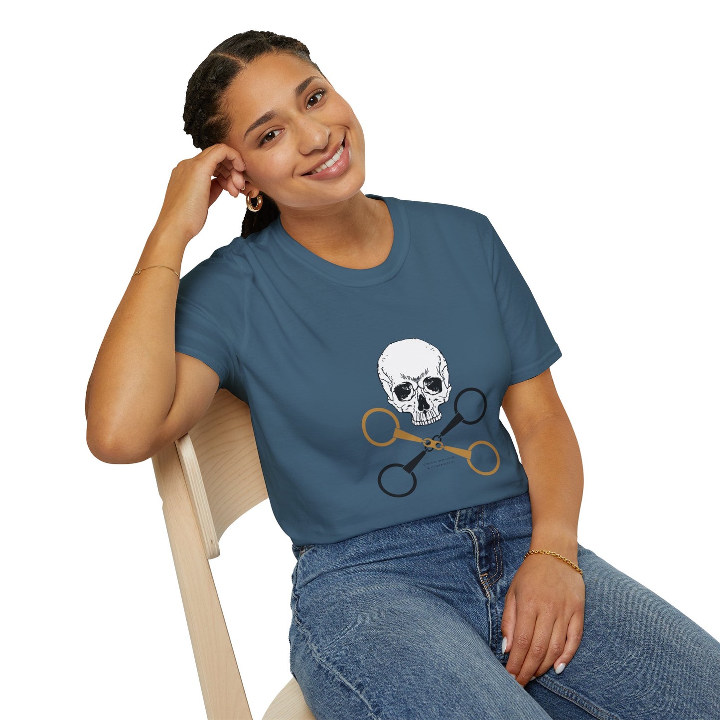 Skull and crossbits-Unisex Softstyle T-Shirt