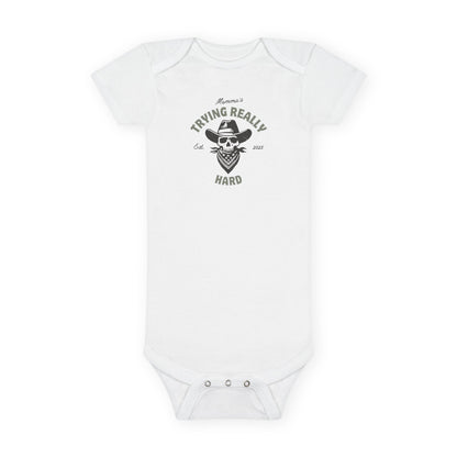 Mommas trying est 2025-Baby Short Sleeve Onesie®