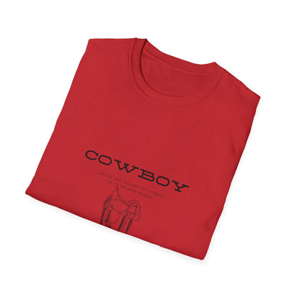 Return cowboy after use-Unisex Softstyle T-Shirt