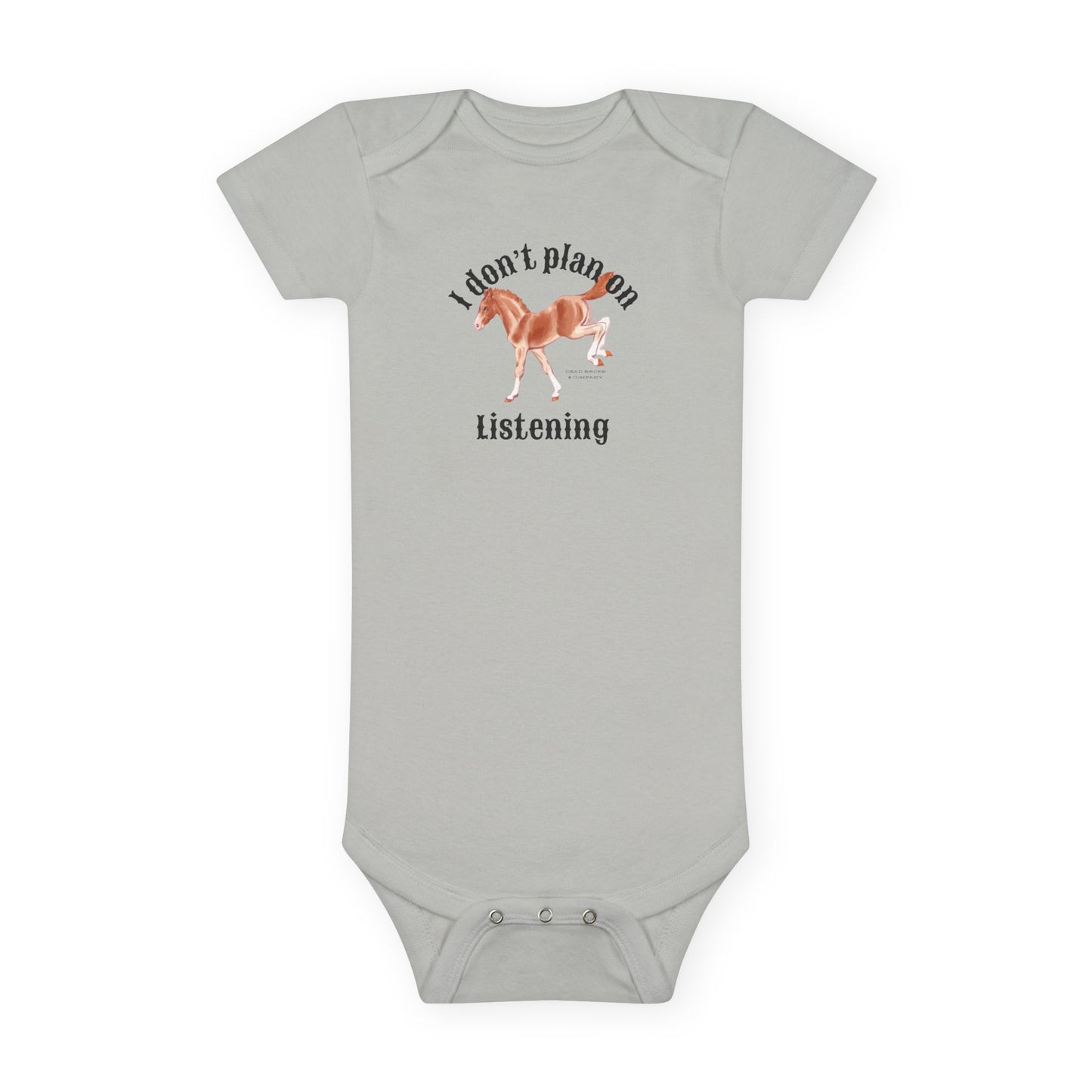 Don’t plan on listening-Baby Short Sleeve Onesie®