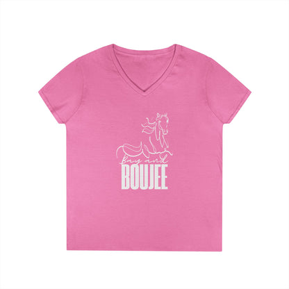 Bay and boujee-Ladies' V-Neck T-Shirt