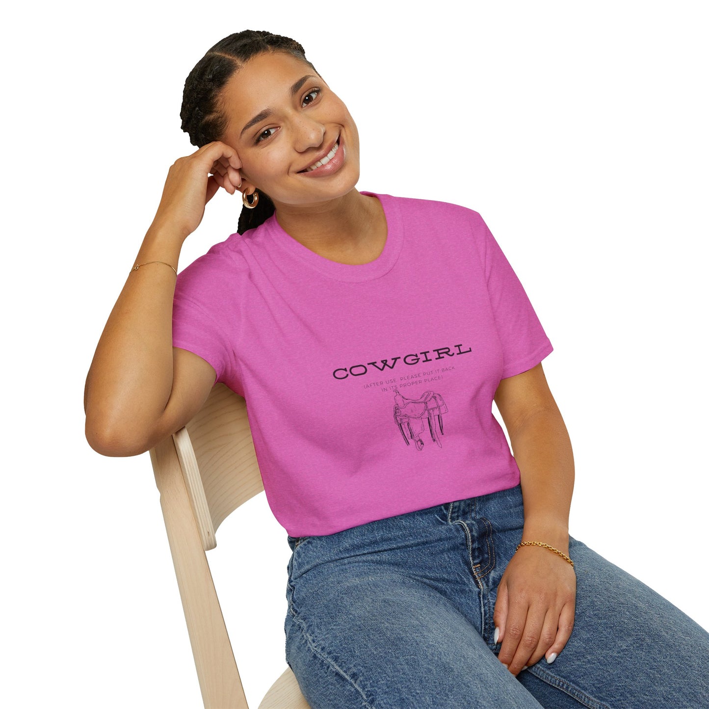 Return cowgirl after use-Unisex Softstyle T-Shirt