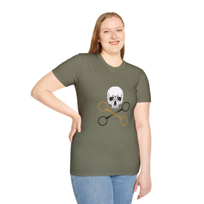 Skull and crossbits-Unisex Softstyle T-Shirt