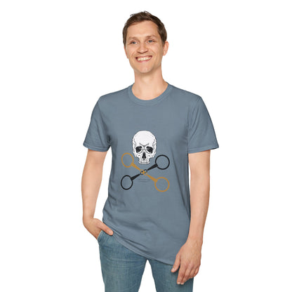 Skull and crossbits-Unisex Softstyle T-Shirt