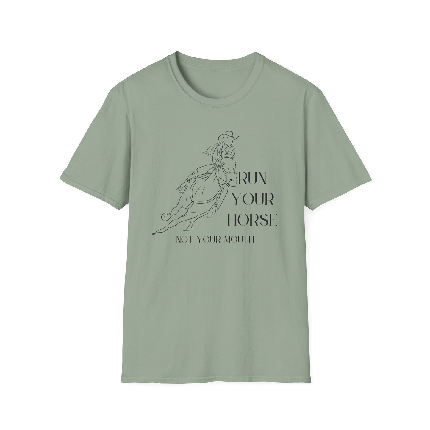 Run your horse-Unisex Softstyle T-Shirt