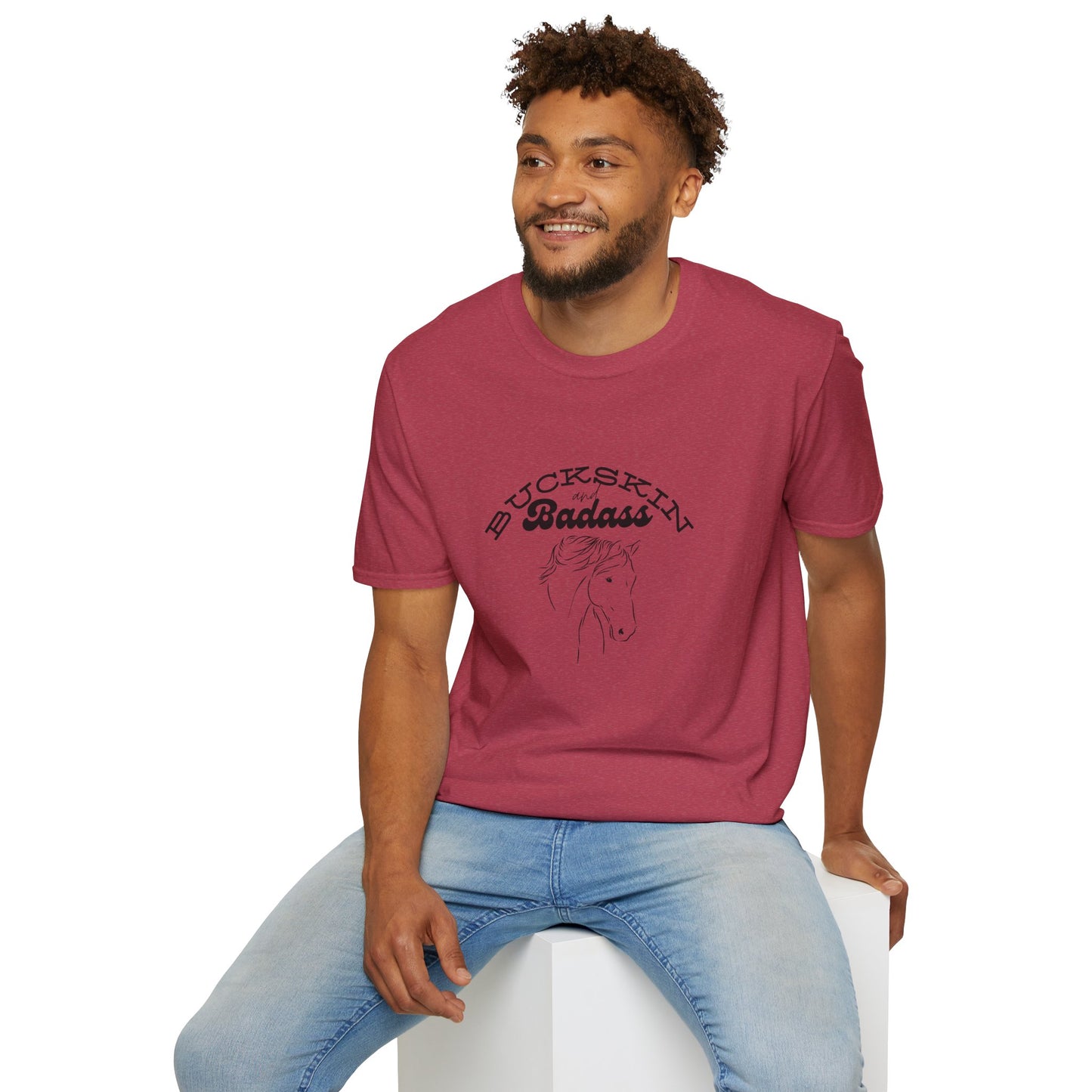 Buckskin and badass-Unisex Softstyle T-Shirt